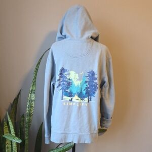 Life Is Good Blue Kangaroo Pocket Camping Themem Hoodie